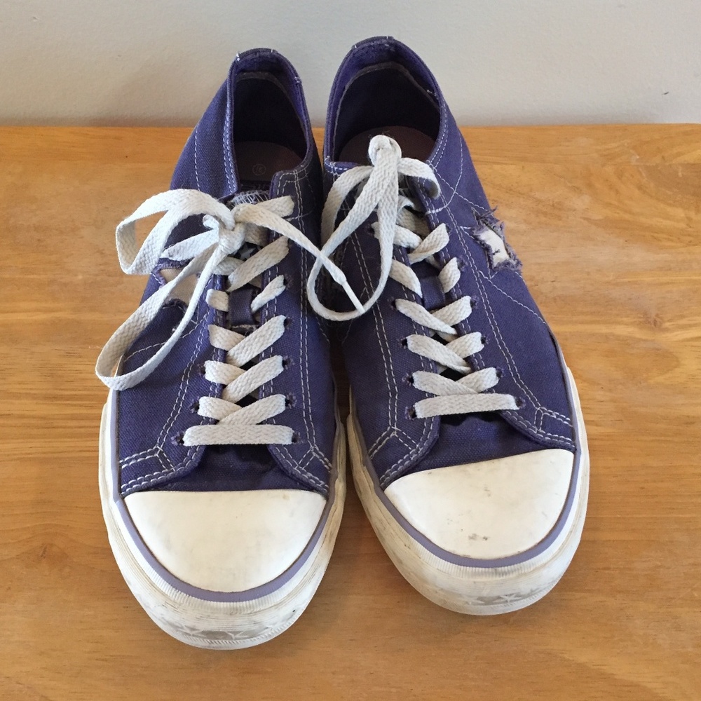 Purple Converse Chucks Star Cut-Out Size 9.5